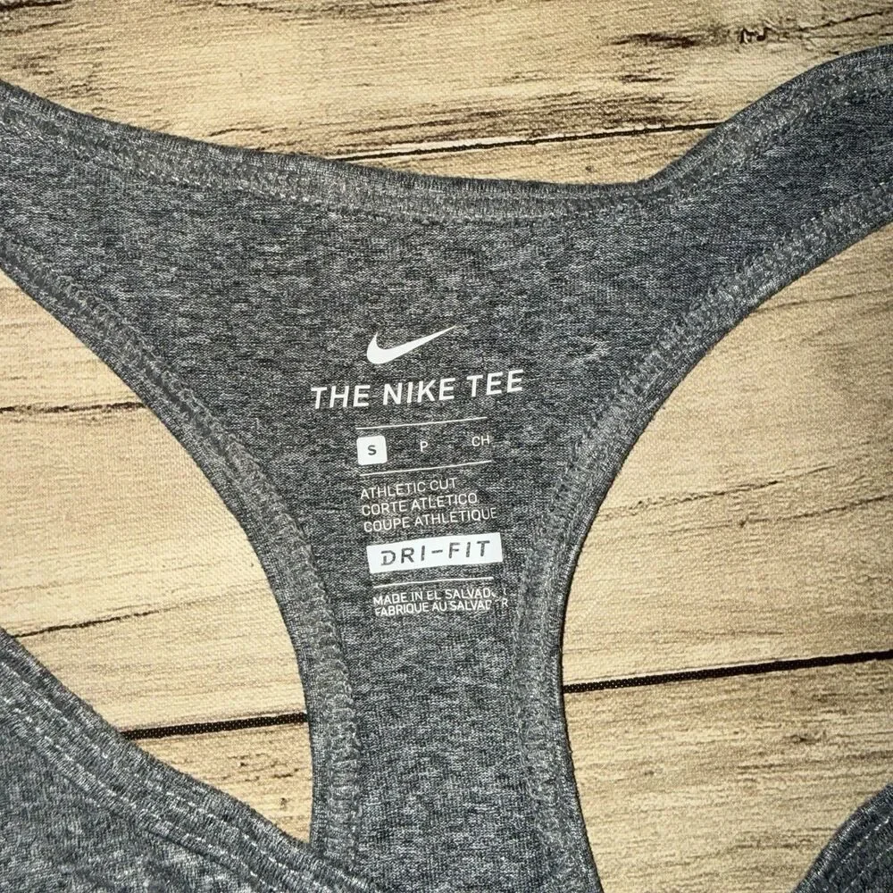 Nike Women’s Legend Softball Dri-Fit Tank Top Size Small Gray Swoosh Logo